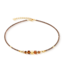 COEUR DE LION Wave Cube Flow collier goudkleurig bruin 3044/10-1116