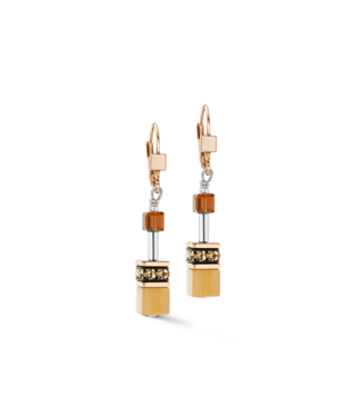 COEUR DE LION GeoCUBE® Iconic earrings Mocha Mousse 2838/20-1100