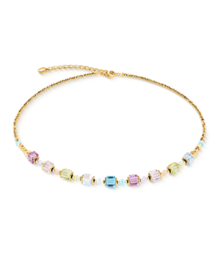 COEUR DE LION Cube Aura Halskette pastell goldfarben 2104/10-1576