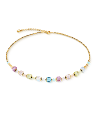 COEUR DE LION Cube Aura necklace pastel gold-coloured 2104/10-1576