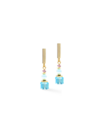Coeur de Lion COEUR DE LION Cube Aura earrings pastel gold-coloured 2104/21-1576