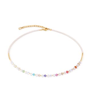COEUR DE LION Princess Pearls collier goudkleurig rainbow 6022/10-1500