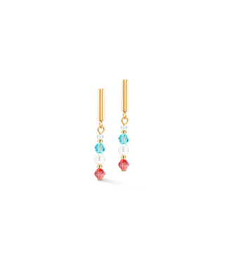 COEUR DE LION Princess Pearls earrings gold-coloured rainbow 6022/21-1500