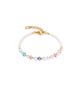 COEUR DE LION Princess Pearls bracelet gold-coloured rainbow 6022/30-1500