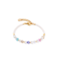 COEUR DE LION Princess Pearls armband goudkleurig rainbow 6022/30-1500