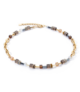COEUR DE LION GeoCUBE® Chunky Chain collier bruin 4524/10-1116