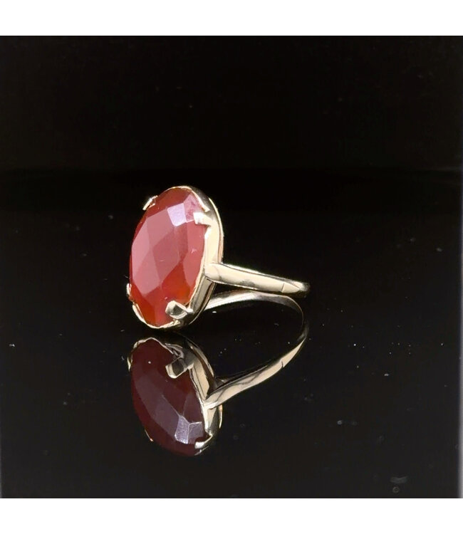 Vintage geelgouden ring 14 karaat maat 18,5