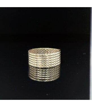 Flexible 14-karat yellow gold ring, size 17.5