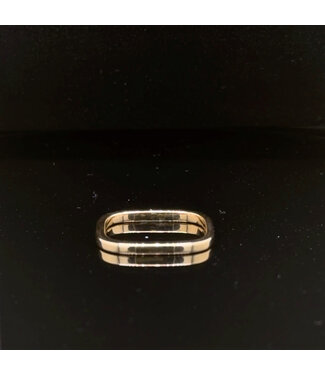 Geelgouden vierkante ring 14 karaat maat 16,25