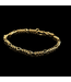 Gelbgold-Figaroarmband, 14 Karat, 19,5 cm