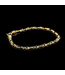 Bicolor-Goldarmband, 14 Karat, 19 cm