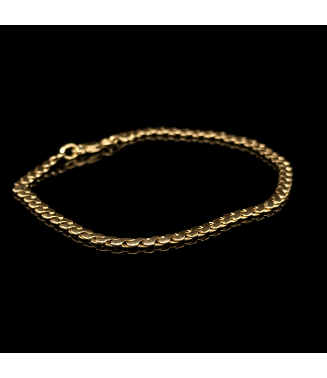 14-karat yellow gold bracelet, 20 cm
