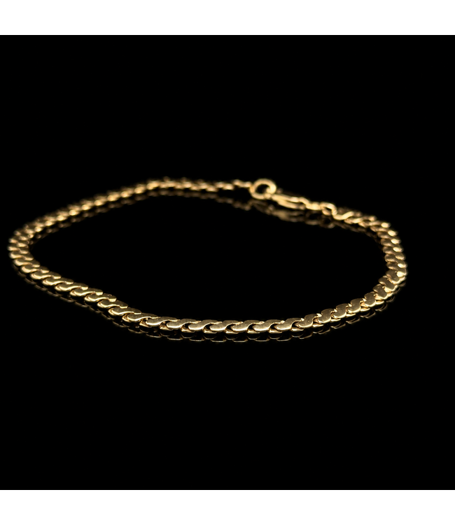 Gelbgoldarmband, 14 Karat, 20 cm