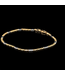 Bicolor gouden armband 14 karaat 19 cm