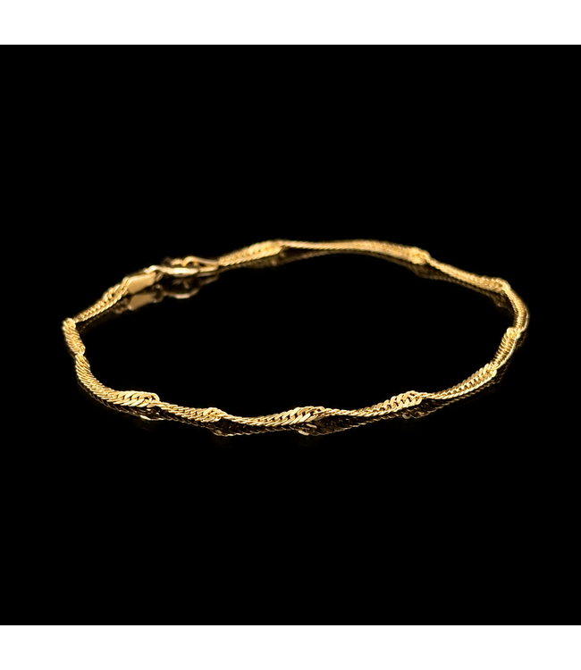 14-karat yellow gold design bracelet, 19 cm