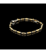 Massives Bicolor-Gold-Designarmband, 18 Karat, 18,5 cm