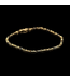 Bicolor gouden armband 14 karaat 19,5 cm