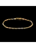 Occasions Tricolor-Goldarmband, 14 Karat, 19,5 cm