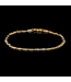 Tricolor-Goldarmband, 14 Karat, 19,5 cm