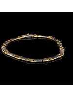 Occasions Bicolor gouden armband 14 karaat 21,5 cm