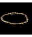 Bicolor gouden armband 14 karaat 21,5 cm