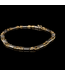 Bicolor gouden armband 14 karaat 21,5 cm