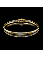 Occasions Geelgouden armband met witgoud 14 karaat 19,5 cm