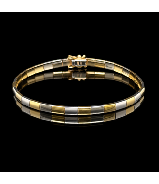 14-karat yellow and white gold bracelet, 19.5 cm