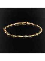 Occasions Tricolor gouden armband 18 karaat 19 cm