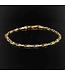 18-karat tricolour gold bracelet, 19 cm