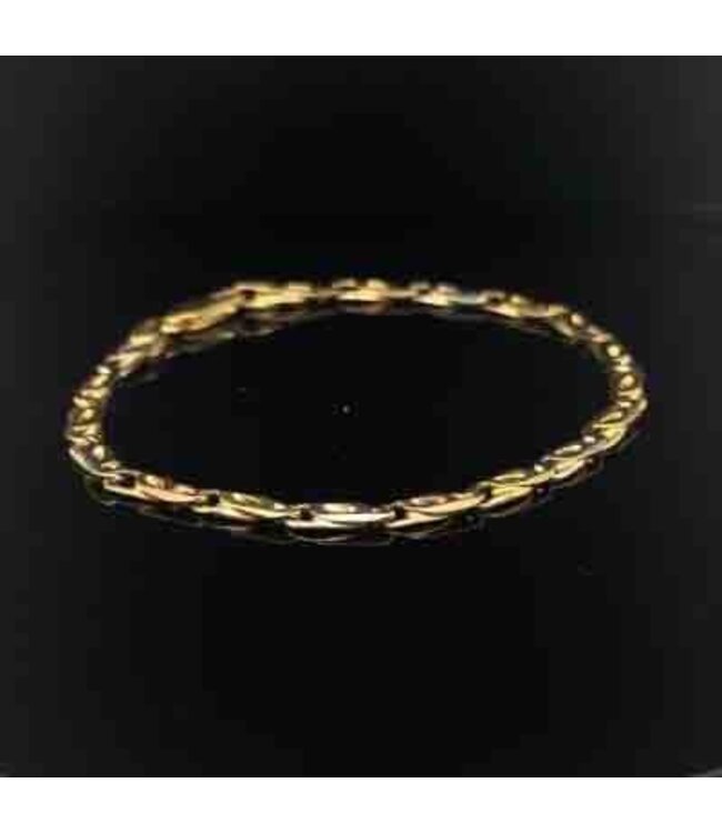 18-karat tricolour gold bracelet, 19 cm