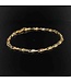 Tricolor gouden armband 18 karaat 19 cm