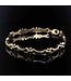 14-karat bicolour gold bracelet, 19 cm