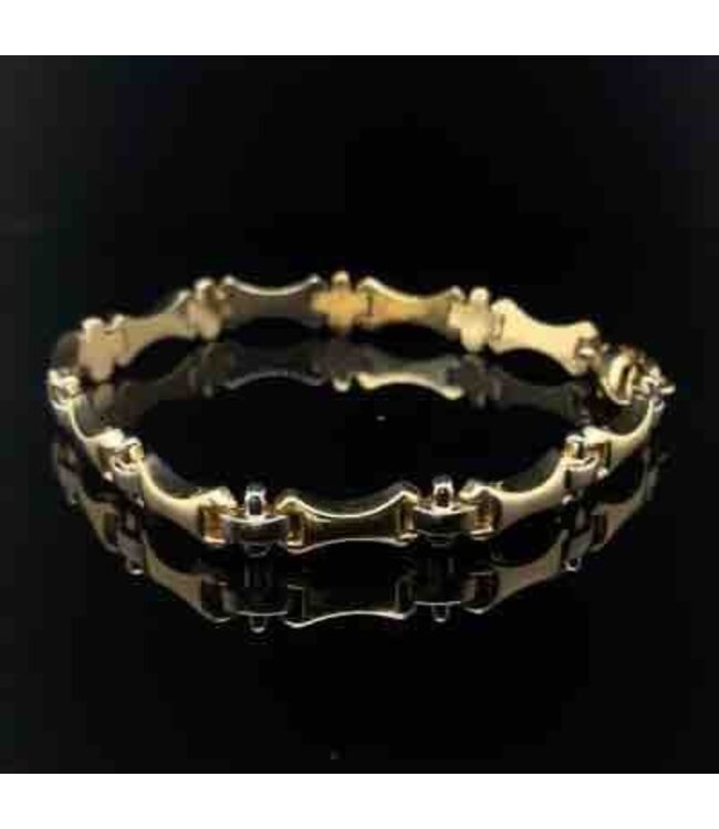 14-karat bicolour gold bracelet, 19 cm