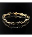 Bicolor-Goldarmband, 14 Karat, 19 cm