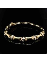 Occasions Bicolor-Goldarmband, 14 Karat, 19,5 cm