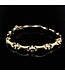 Bicolor gouden armband 14 karaat 19,5 cm