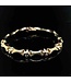 Bicolor-Goldarmband, 14 Karat, 19,5 cm