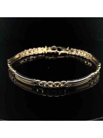 Occasions 14-karat bicolour gold pin-link bracelet, 21.5 cm