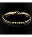 14-karat bicolour gold pin-link bracelet, 21.5 cm