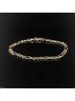 Occasions Bicolor-Goldarmband, 14 Karat, 18 cm