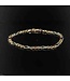 14-karat bicolour gold bracelet, 18 cm