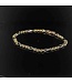 Bicolor-Goldarmband, 14 Karat, 18 cm