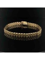 Occasions Geelgouden Rolex-stijl armband 14 karaat 18 cm