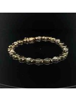Occasions 14-karat yellow gold heart-link bracelet with diamond, 19 cm