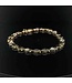 14-karat yellow gold heart-link bracelet with diamond, 19 cm
