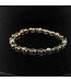 14-karat yellow gold heart-link bracelet with diamond, 19 cm