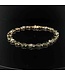 Geelgouden hartjesschakelarmband met diamant 14 karaat 19 cm