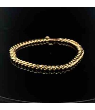 14-karat yellow gold curb bracelet, 19.5 cm