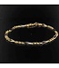 18-karat bicolour gold bracelet with 14-karat clasp, 21 cm